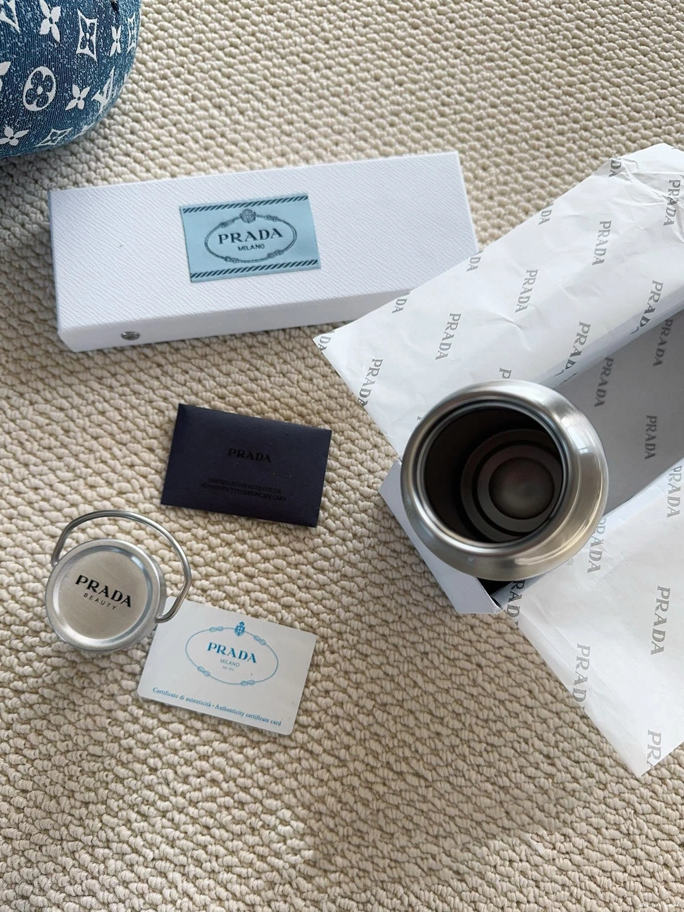 STAINLESS STEEL PRADA CHECKERED BOTTLE 0811